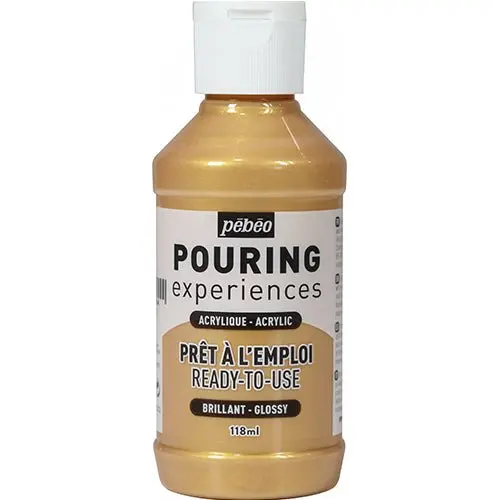 Pouringfärg Pebeo Experiences - 118 ml Glossy - Gold