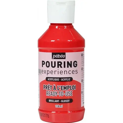 Pouringfärg Pebeo Experiences - 118 ml Glossy - Magenta Red