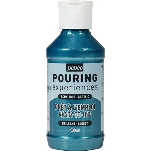 Pouringfärg Pebeo Experiences - 118 ml Glossy - Metallic Cobalt Blue