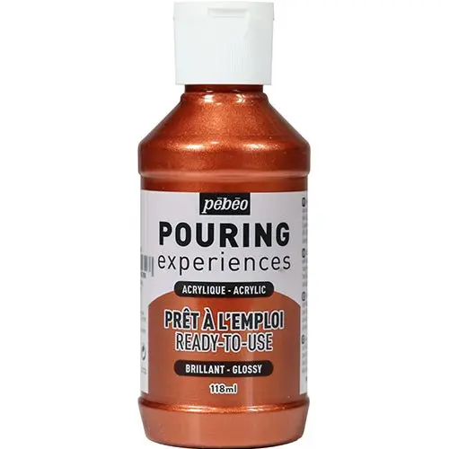 Pouringfärg Pebeo Experiences - 118 ml Glossy - Metallic Copper