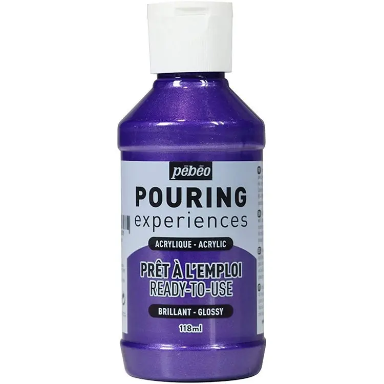 Pouringfärg Pebeo Experiences - 118 ml Glossy - Metallic Purple