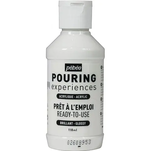 Pouringfärg Pebeo Experiences - 118 ml Glossy - Titanium White