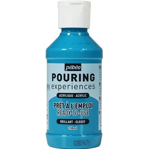Pouringfärg Pebeo Experiences - 118 ml Glossy - Turquoise Blue