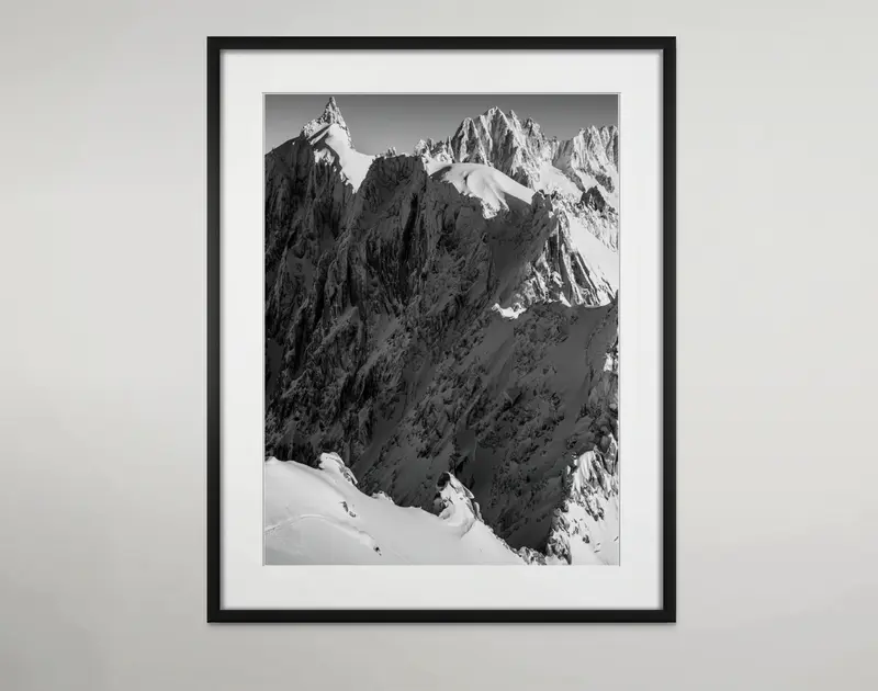 Powder at Aiguille du Midi, Chamonix, France.