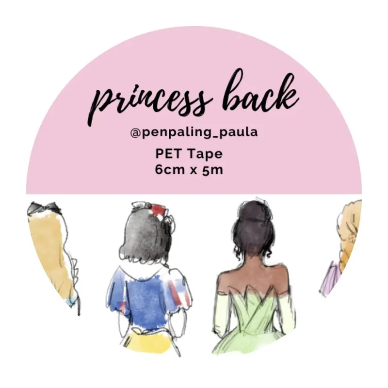 Pre cut Pet Tape - Penpaling Paula - Princess Back 60 mm