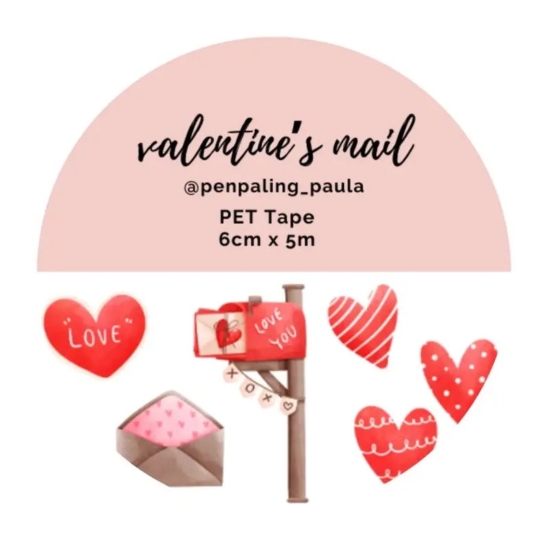 Pre cut Pet Tape - Penpaling Paula - Valentine's Mail