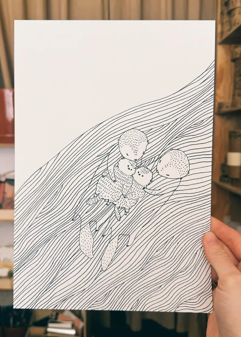 PRINT - OTTERS!