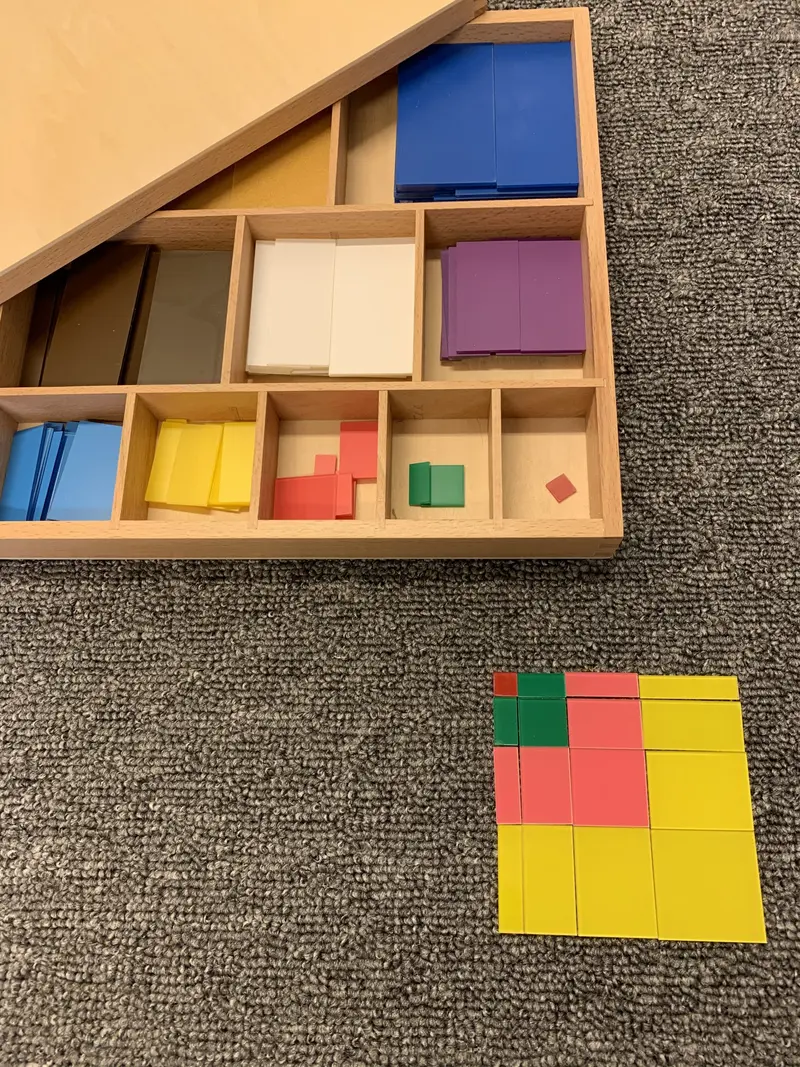 Pythagoras kvadrat. tillverkat i plast