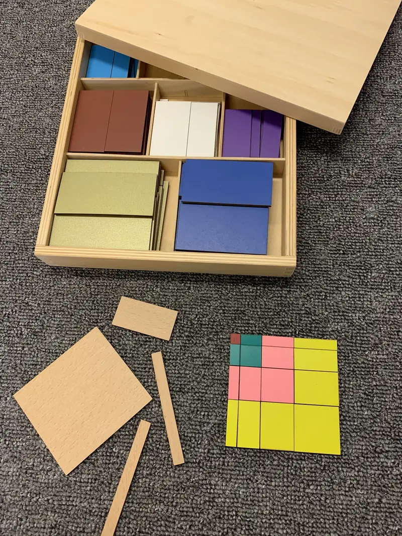 Pythagoras kvadrat. tillverkat i trä