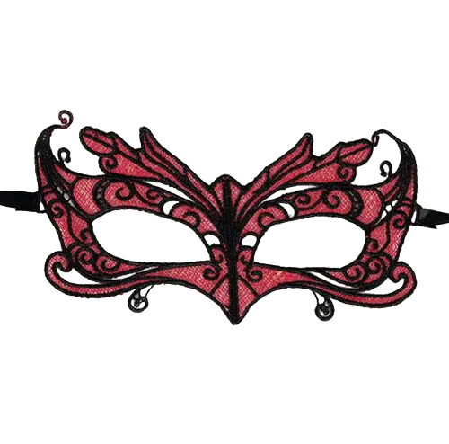 Queen Lingerie – Spetsmask med röda detaljer