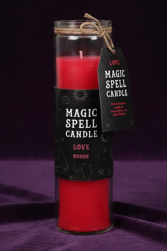 Red Rose Love Magic Spell Candle In Glass Tube