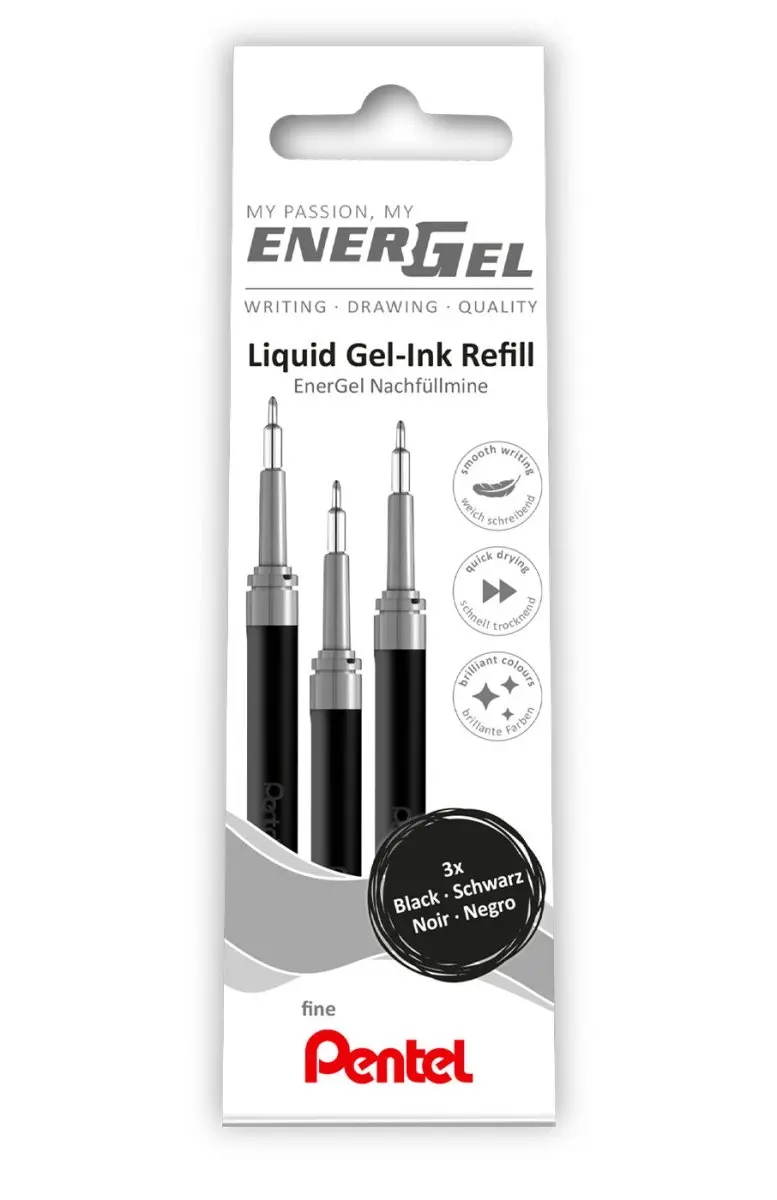 Refill EnerGel 0,7 - LR7 - Black 3-pack