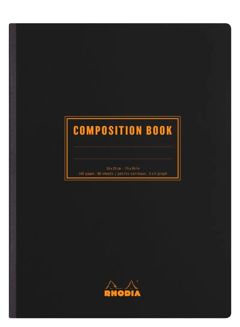 Rhodia Skrivhäfte - Composition book - B5 Svart - Linjerad