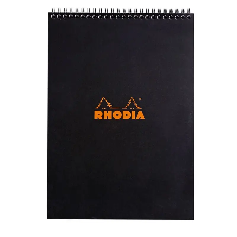 Rhodia Spiralblock A4+ Rutat Kortsida