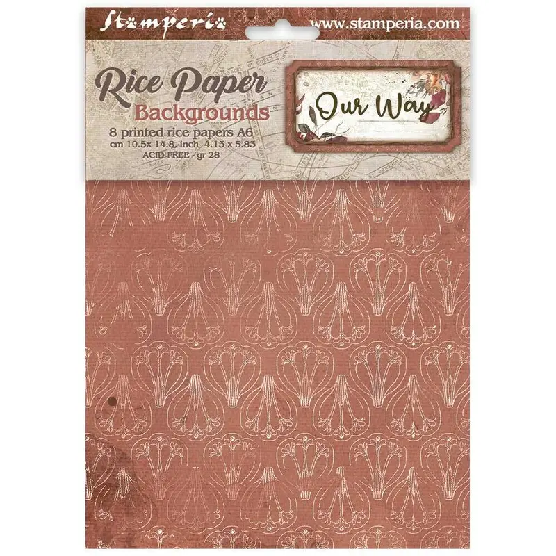 Rice Paper A6 - 8-pack - Backgrounds - Our Way