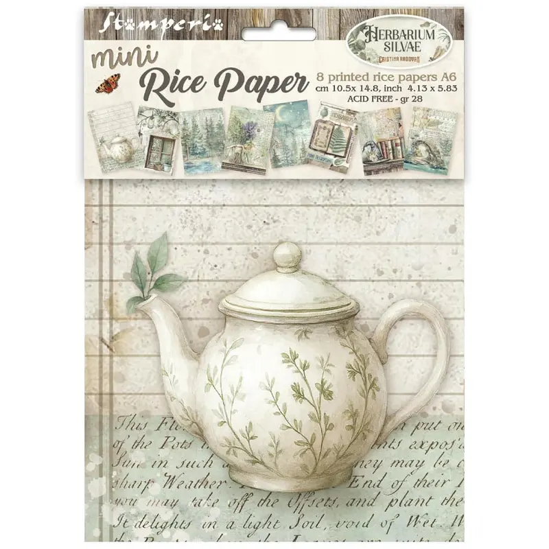 Rice Paper A6 - Herbarium Silvae - Mini - 8-pack