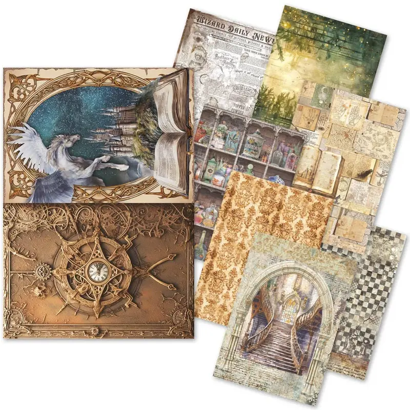 Rice Paper Art set - A5 - 8-pack - Wizard Academy