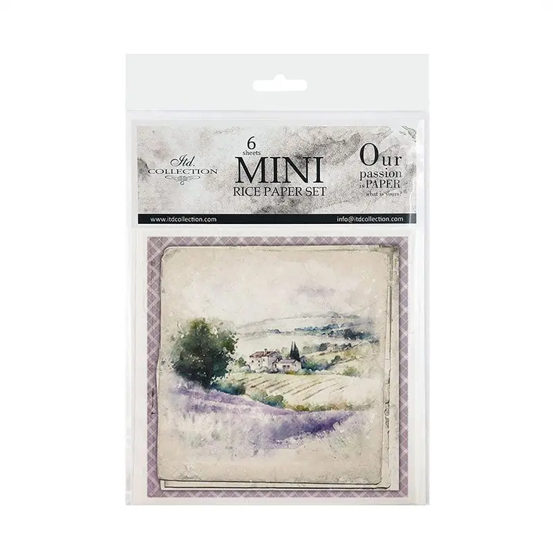 Rice paper Set - 15 x 15 - Lavender fields