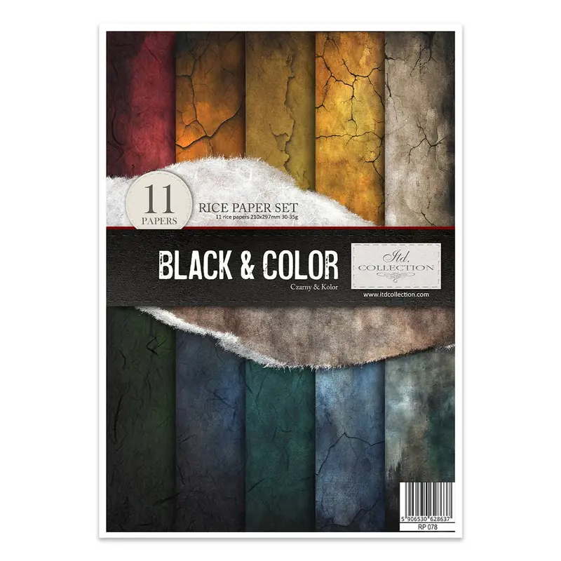 Rice paper set - A4 - Black & color