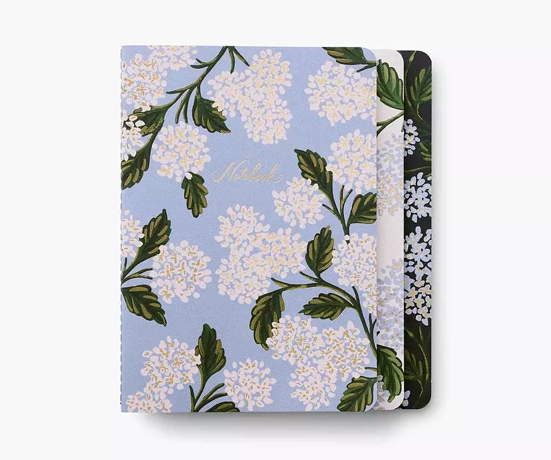 Rifle Paper Hydrangea Sydd skrivbok 3-pack