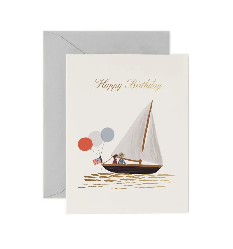 Rifle Paper Sailboat Birthday Card