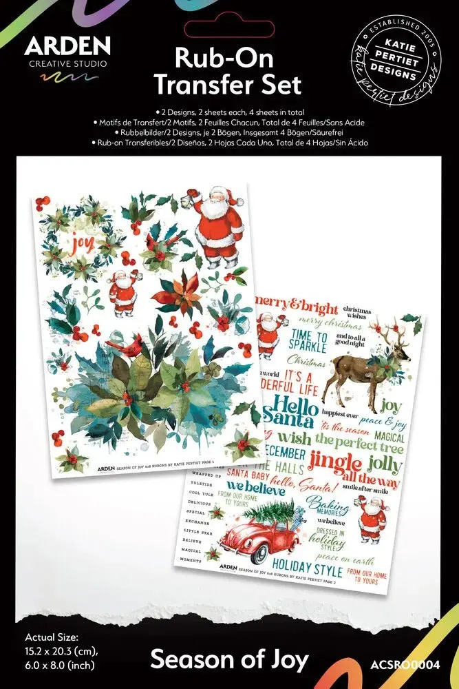Rub-ons Transfer Set - Season of Joy