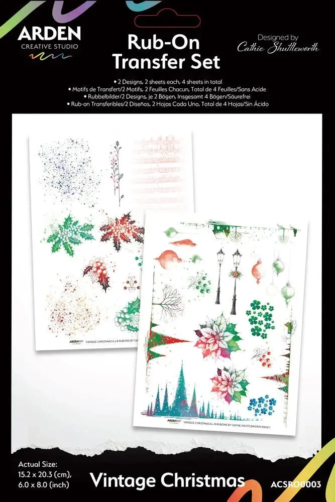 Rub-ons Transfer Set - Vintage Christmas