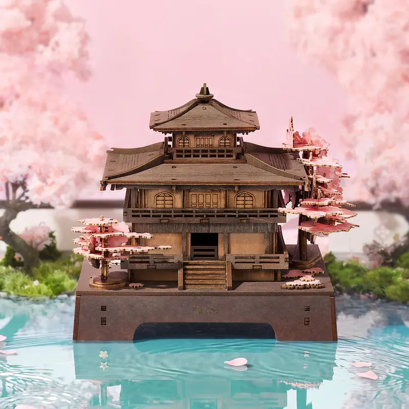 Sakura Pavilion 3D-pussel i trä