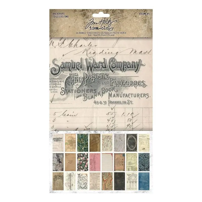 Scrapbookingpapper - Tim Holtz Backdrops Volume 1
