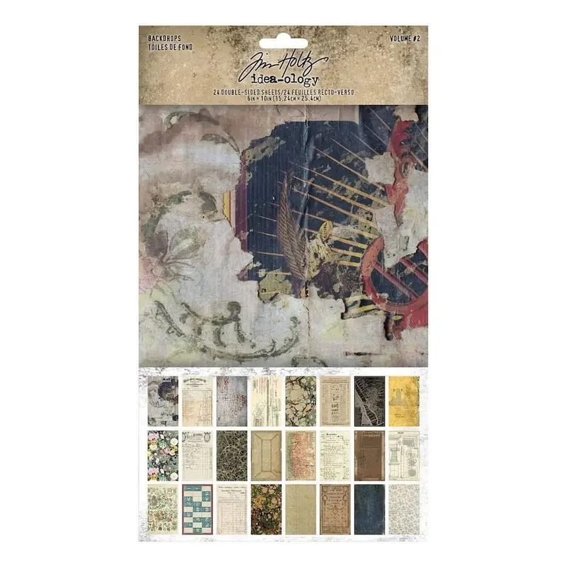 Scrapbookingpapper - Tim Holtz Backdrops Volume 2