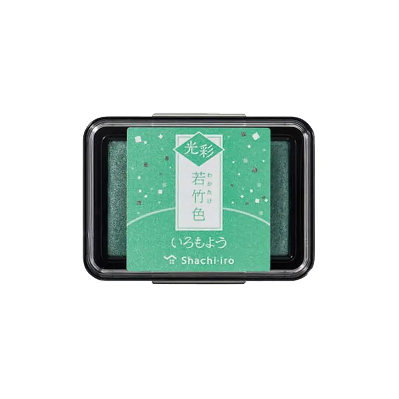 Shachihata Shachi-iro Iromoyo Kosai Ink Pad - Bamboo Green