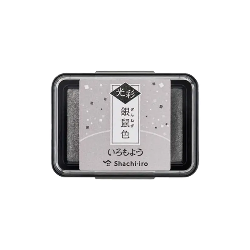 Shachihata Shachi-iro Iromoyo Kosai Ink Pad - Silver-gray