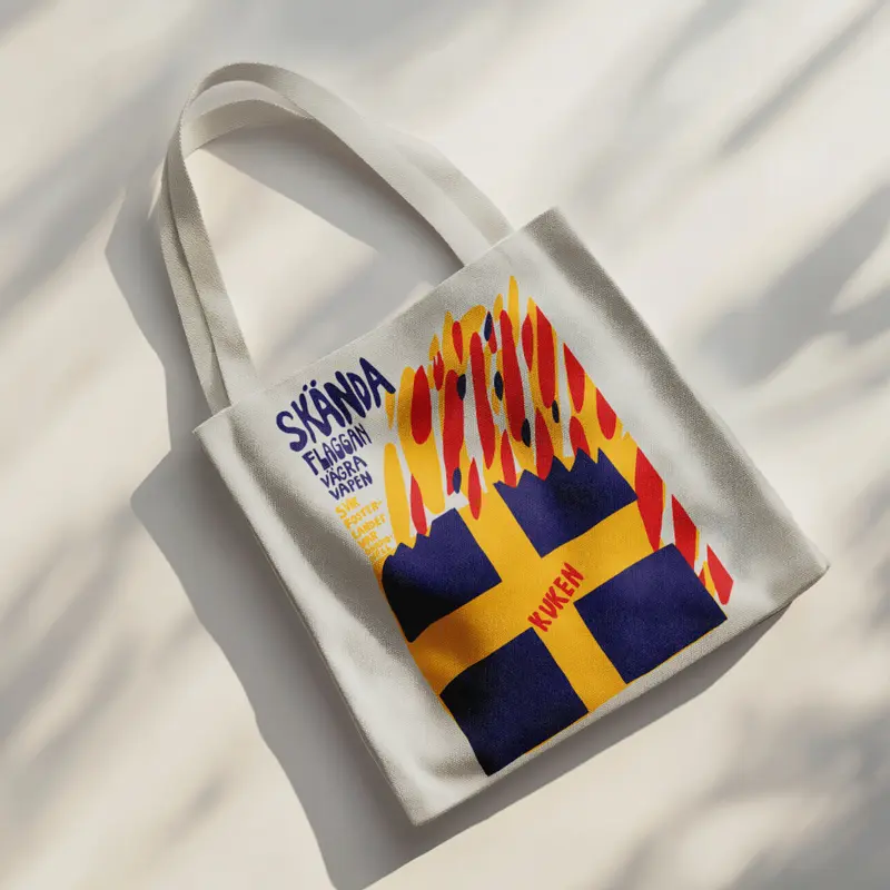 Skända flaggan tygväska
