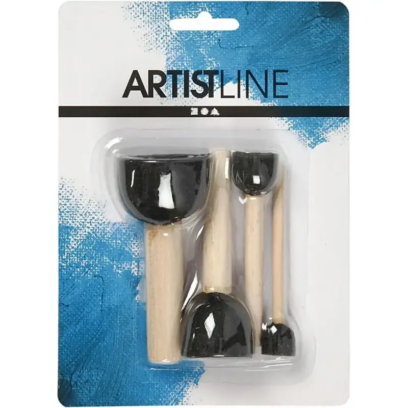 Skumstencilpenslar 4-pack