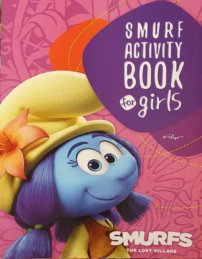smurf activity book for girls
