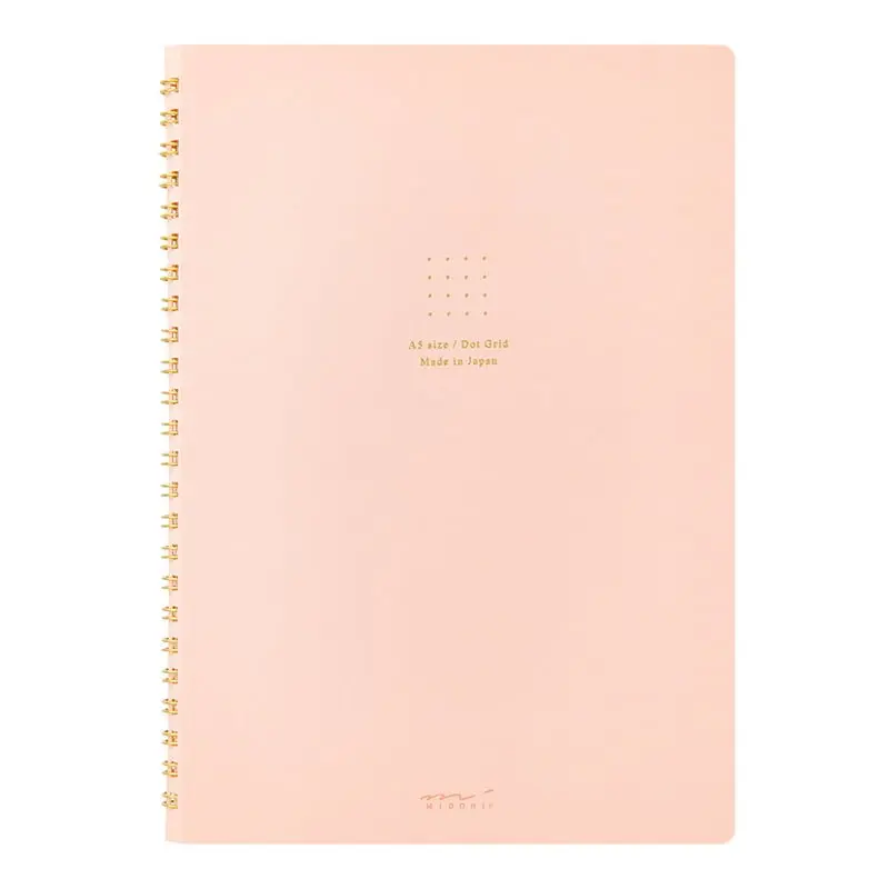 Spiralblock Dotted A5 - Pink