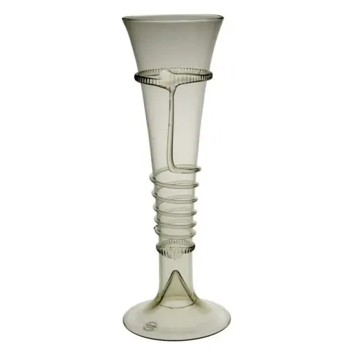 Stangenglas med glastrådsdekor