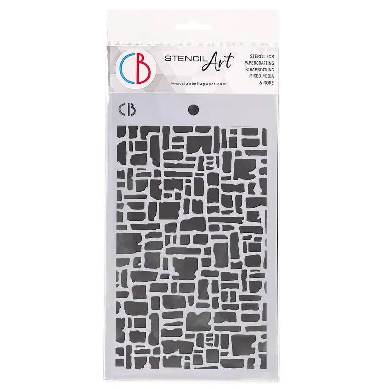 Stencil Art 12,5 x 20 cm - Abstract Bricks