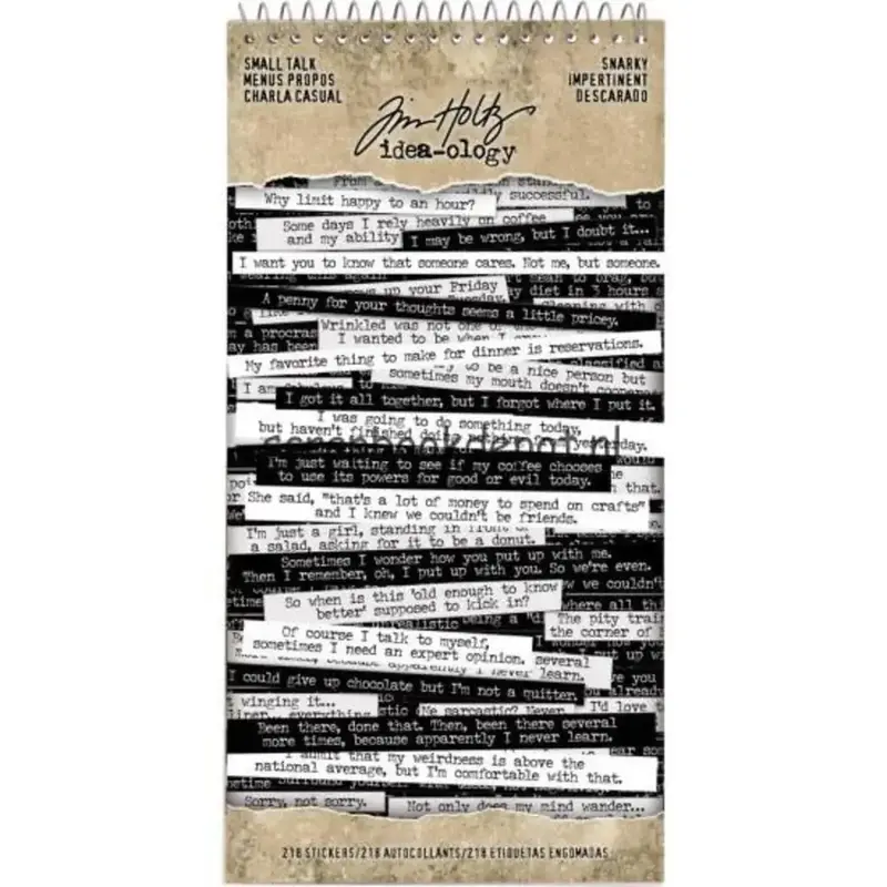 Sticker Book Tim Holtz - Small Talk Snarky Stickers