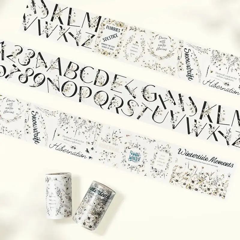 Sticker Pet Tape - Pre-cut - Frosted Letters - 70 mm