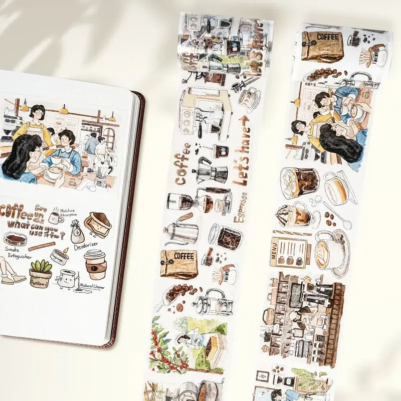 Sticker Pet Tape - Pre-cut - Life of Coffee - 70 mm