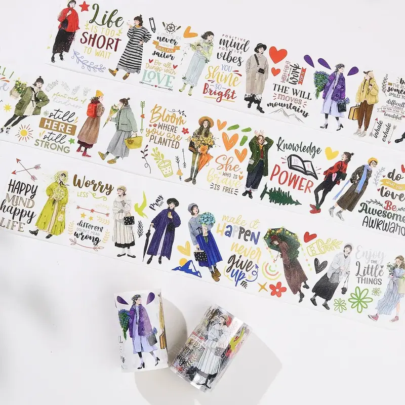 Sticker Pet Tape - Pre-cut - Silent Silhouette - 70 mm