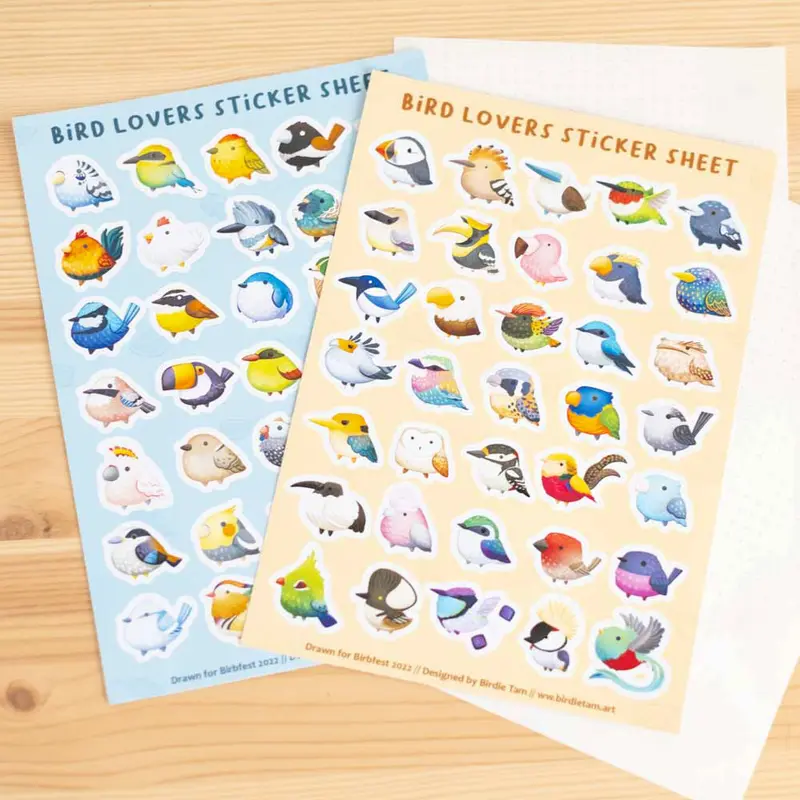 Sticker sheet - Bird lovers (A5)