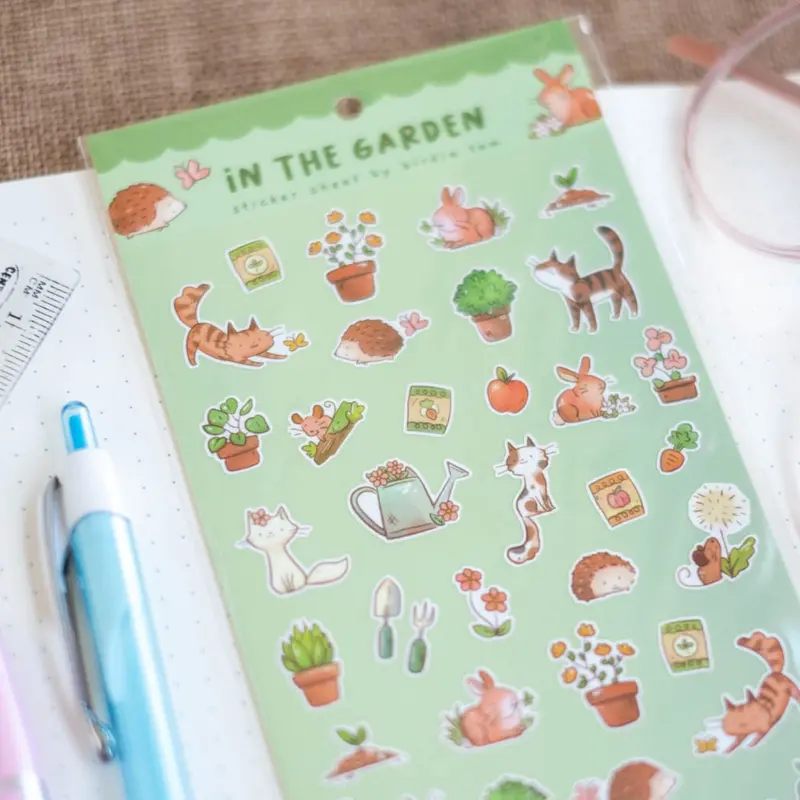 Sticker sheet - In the garden