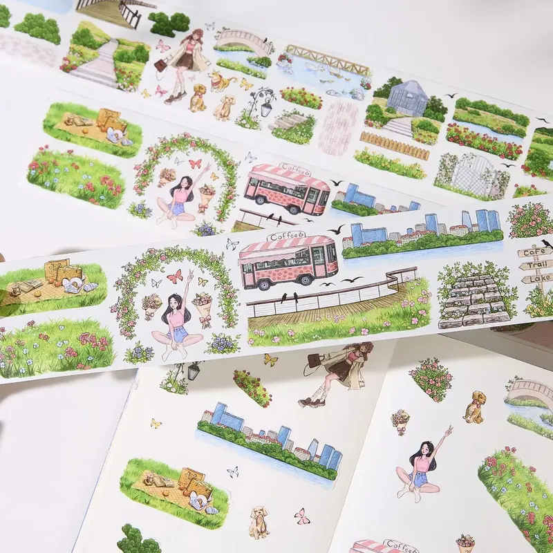 Sticker Washi Tape - Pre-cut - 70 mm - Urban Grove