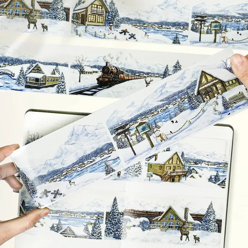 Sticker Washi Tape - Pre-cut - Frozen World - 70 mm