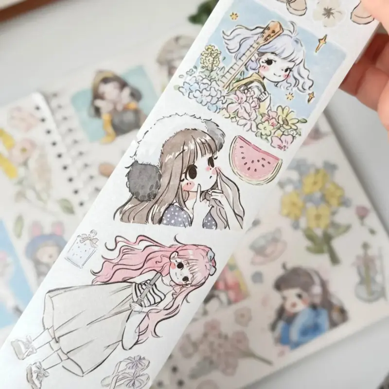 Sticker Washi Tape - Pre-cut - Honey Sprout - 65 mm