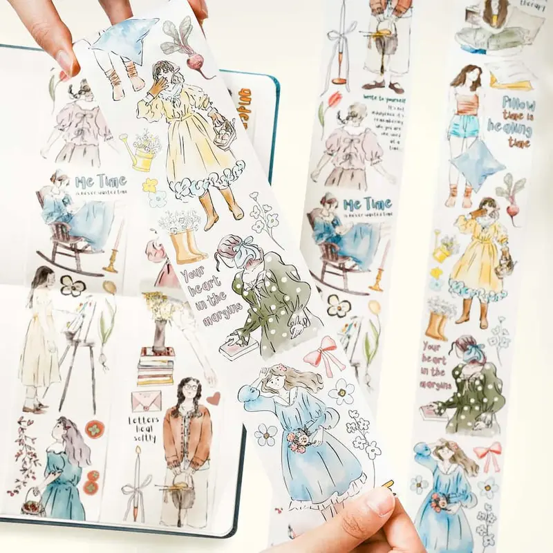 Sticker Washi Tape - Pre-cut - Me Time - 60 mm