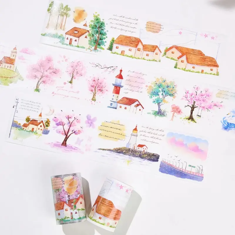 Sticker Washi Tape - Pre-cut - Misty Blush - 70 mm