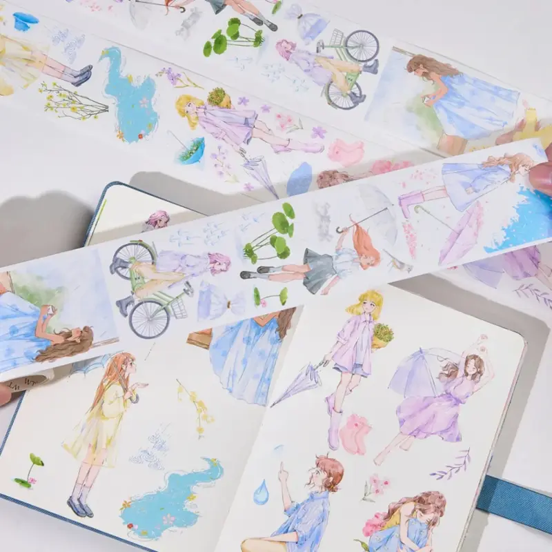 Sticker Washi Tape - Pre-cut - Morning Dew - 65 mm